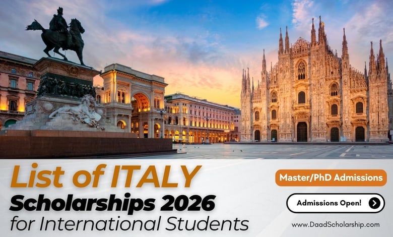 List of Italy Scholarships 2026-2027 Application Cycle for International Students