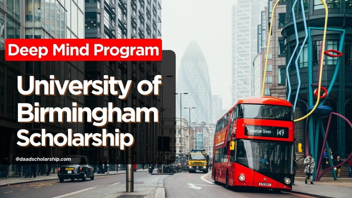 University of Birmingham DeepMind Scholarship 2024