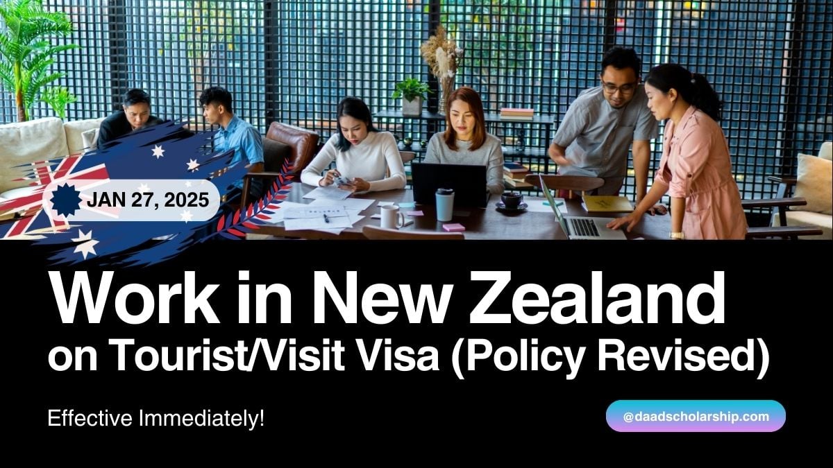 Working in New Zealand on Tourist or Visit Visa Policy Update January 27, 2025