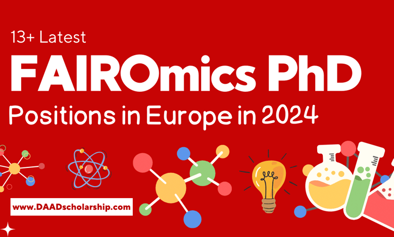 FAIROmics PhD Positions 2024 (Marie Curie Actions) in Europe