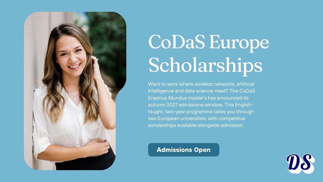 CoDaS Europe Scholarships 2027 in Communications and Data Science Process of Application