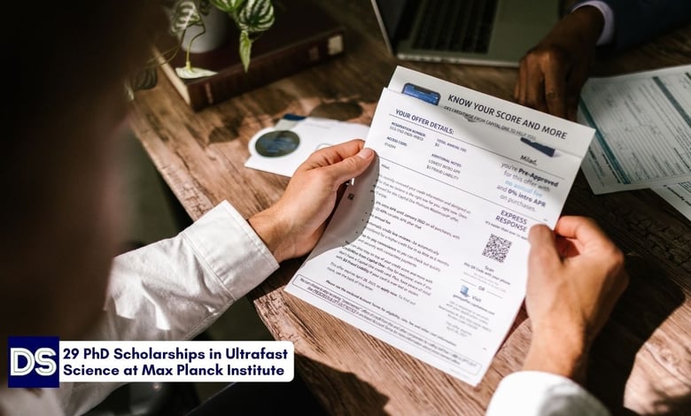 29 PhD Scholarships in Ultrafast Science at Max Planck Institute