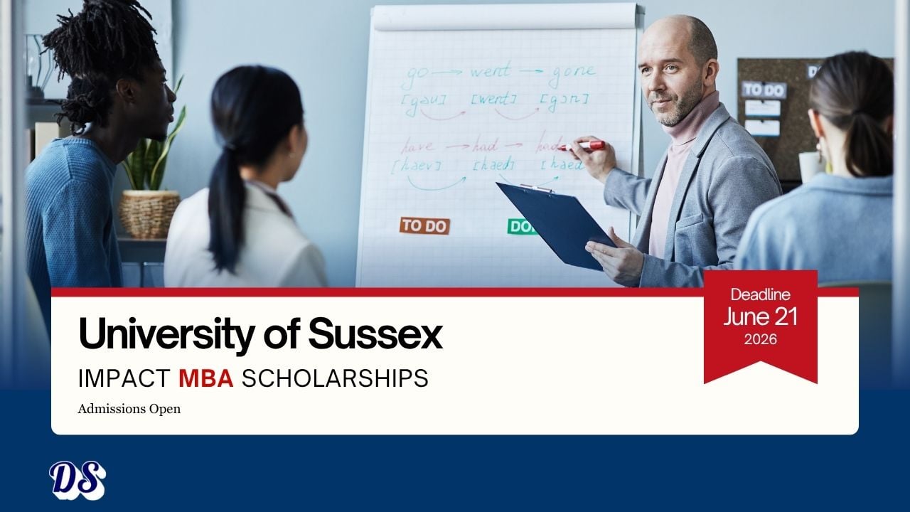 University of Sussex MBA Impact Scholarship 2026 with Up to £5,000 Tuition Fund
