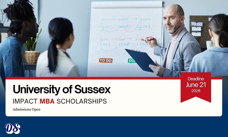University of Sussex MBA Impact Scholarship 2026 with Up to £5,000 Tuition Fund