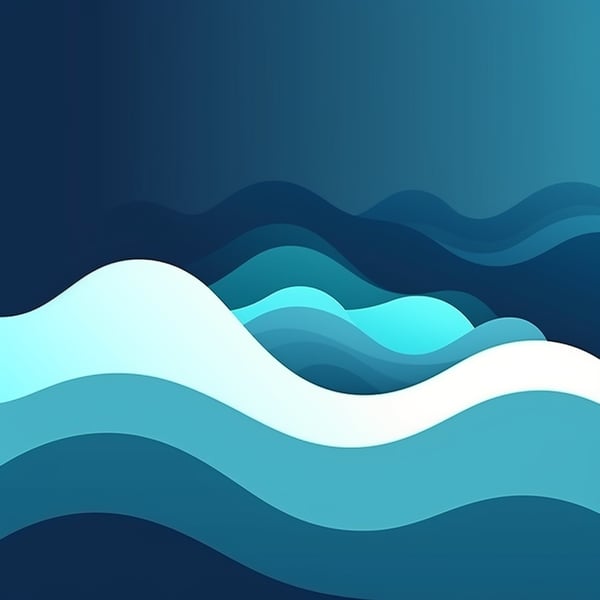 Abstract Logo of Blue Waves