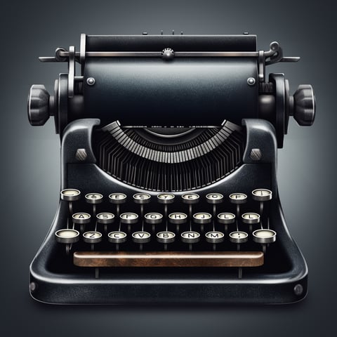 Realistic Typewriter Logo