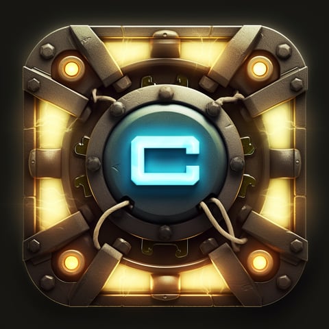 Armoured Gate Game Logo with Letter C