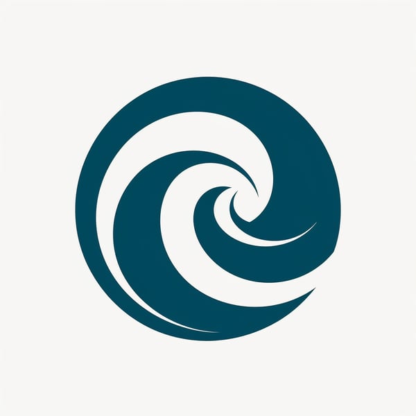 Minimalistic Round Wave Logo