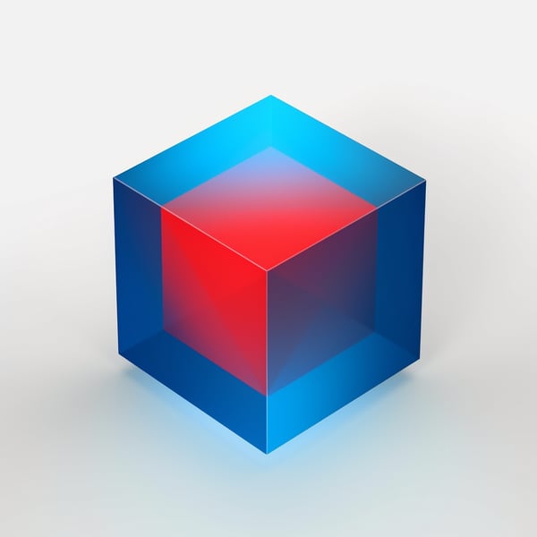 Blue & Red Cube Logo