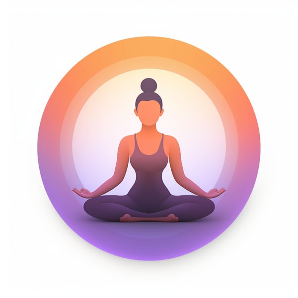 Round Meditating Logo