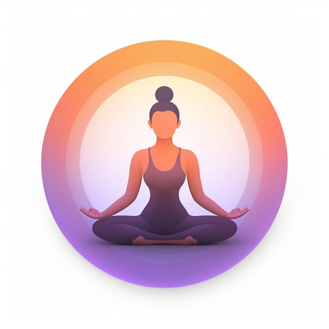 Round Meditating Logo