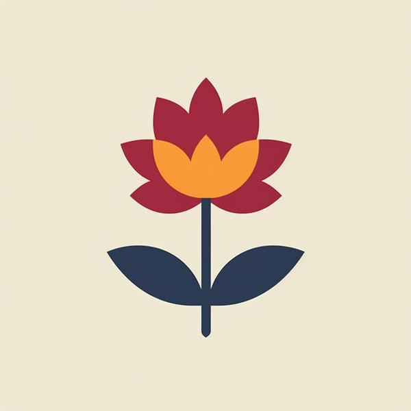 Minimalistic Colorful Flower Logo