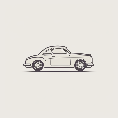 Minimalistic Classic Car Logo