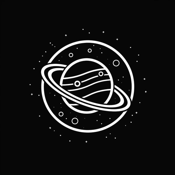 Simple Planet Circle Logo