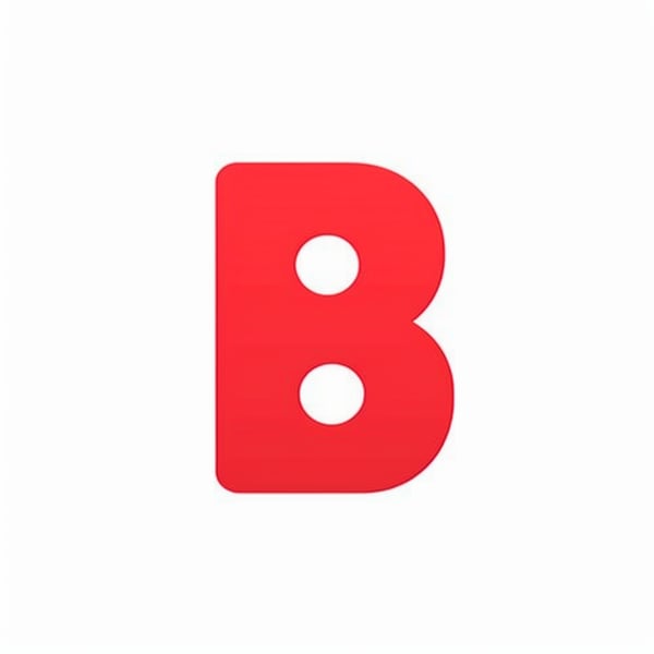 Round Red Letter B Logo