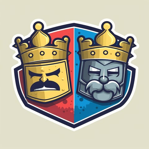 Red vs Blue Game Logo