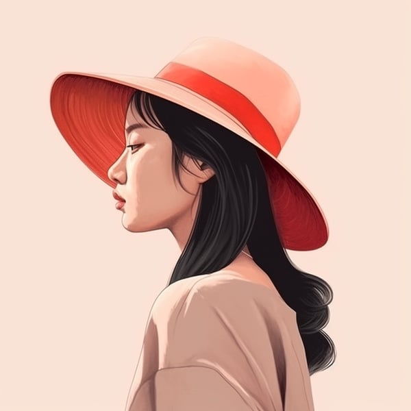 Woman with Hat Logo