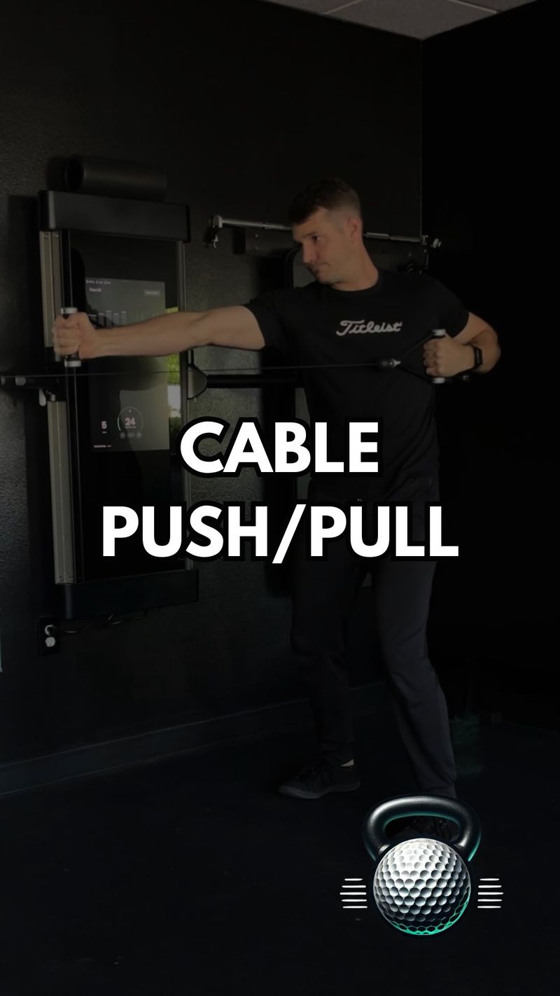 One of my favorite total body strength movements. We’re moving slowly with intention here. The goal is to maintain posture and keep the belt pointed forward while rotating the upper body.

#golfgym #golffitness