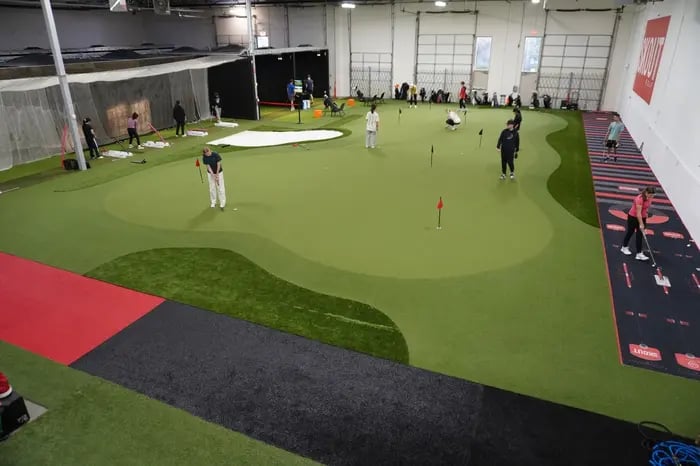 Aerial view of short game area