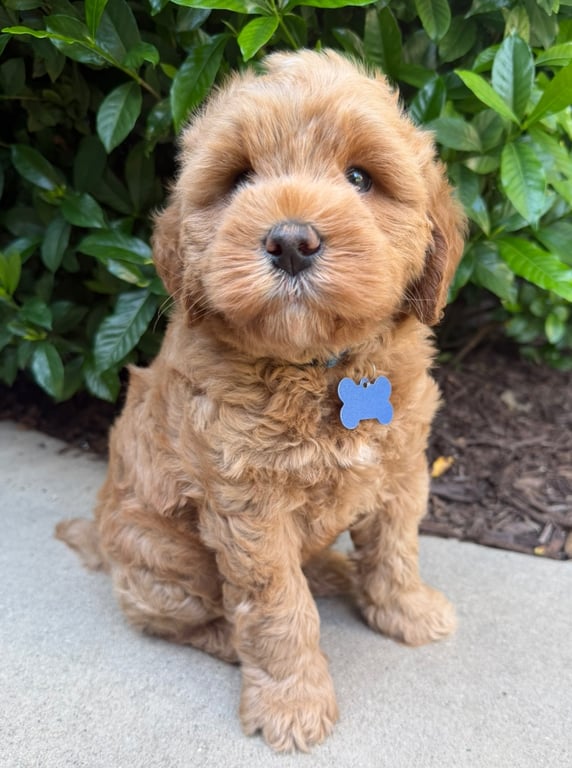 Blue Collar, an Australian Labradoodle from Tarheel Labradoodles based in Troutman, North Carolina, an Australian Labradoodle silver paw, ALAA certified breeder.