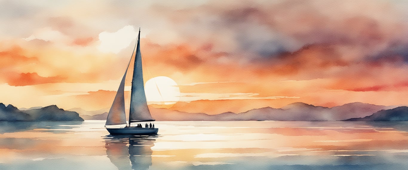 Sailboat At Sunset