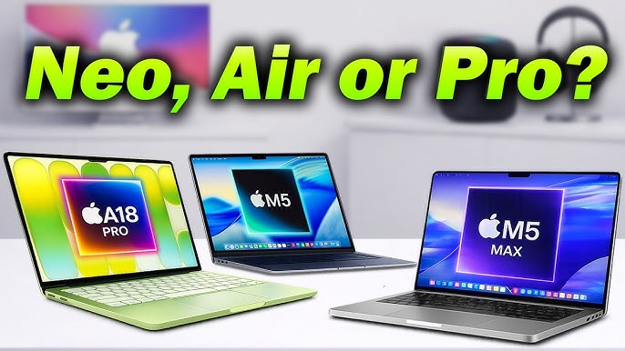 MacBook Air vs Pro vs Neo: আপনার জন্য সেরা ম্যাকবুক কোনটি?