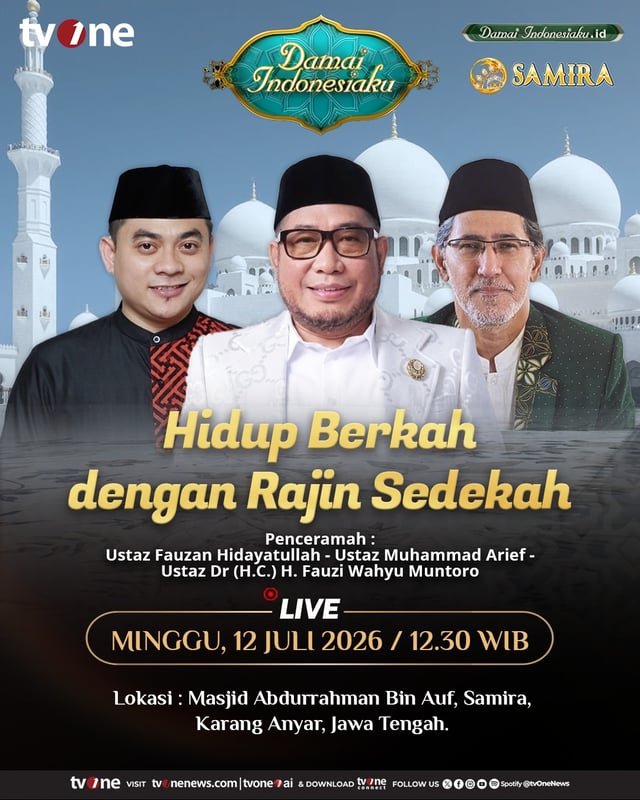 Saksikan Live Damai Indonesiaku | Hidup Berkah dengan Rajin Sedekah | tvOne