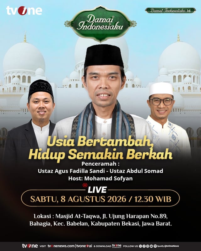 Saksikan Live Damai Indonesiaku | Usia Bertambah, Hidup Semakin Berkah | tvOne