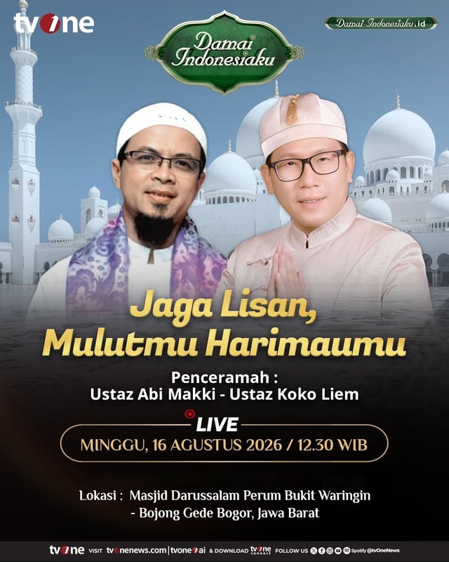 Saksikan Live Damai Indonesiaku | Jaga Lisan, Mulutmu Harimaumu | tvOne
