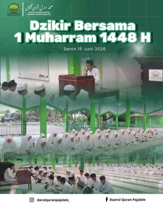 Sambut Tahun Baru Islam 1448 H, Ratusan Santri Ponpes Darul Qur'an Pajalele Gelar Pawai Obor