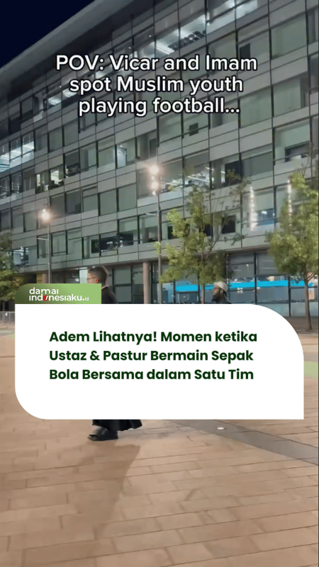 Adem Lihatnya! Momen ketika Ustaz & Pastur Bermain Sepak Bola Bersama dalam Satu Tim
