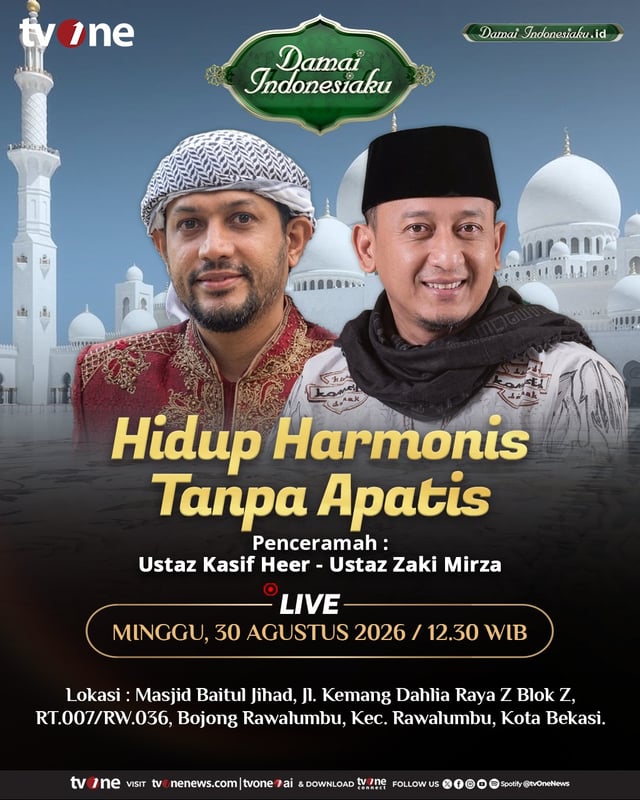 Saksikan Live Damai Indonesiaku | Hidup Harmonis Tanpa Apatis | tvOne