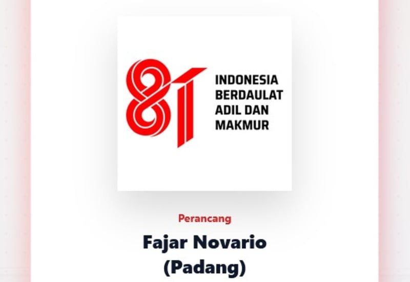Logo HUT RI ke-81 Karya Warga Minang Resmi Diluncurkan, Ini Maknanya!
