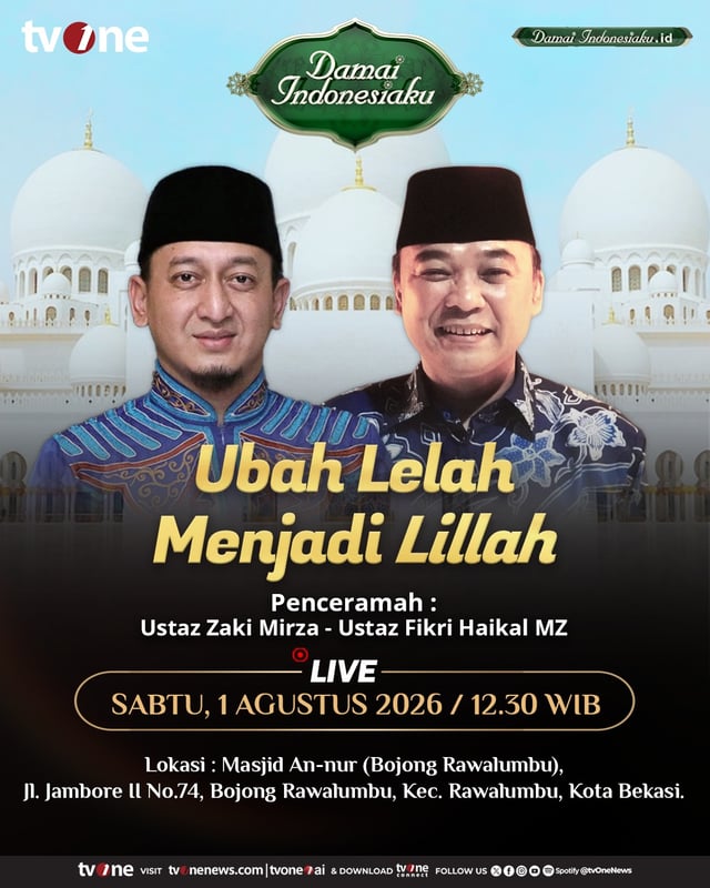 Saksikan Live Damai Indonesiaku | Ubah Lelah Menjadi Lillah | tvOne