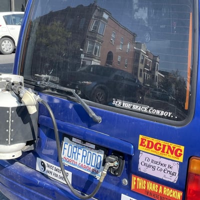 License plate: FORFRODO, State: NC