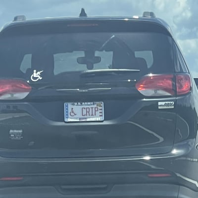 License plate: CRIP,  State: OH