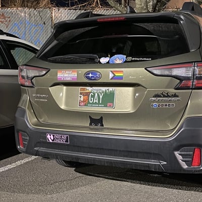 License plate: GAY,  State: OR