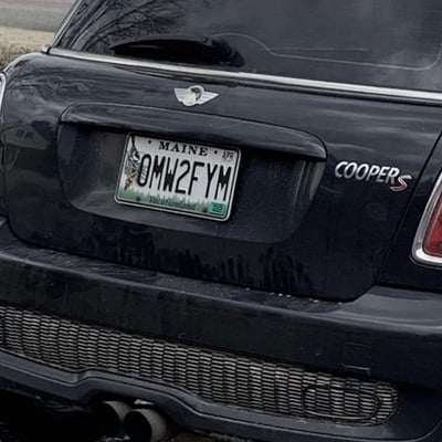 License plate: OMW2FYM,  State: ME