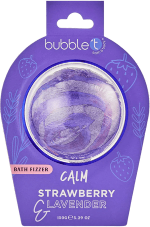 Bubble T Calm Bath Fizzer Strawberry & Lavender 150g from Harrisons Direct