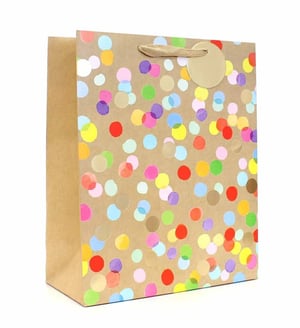 Gift Bag Large Colourful Dots from Harrisons Direct