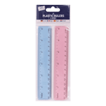 Just Stationery 6" Plastic Rulers Assorted Colours 2 Pack from Harrisons Direct