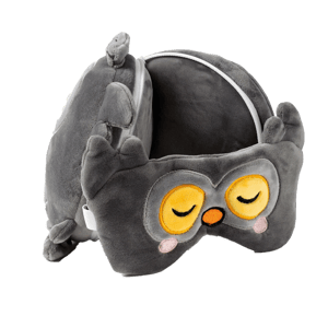 Relaxeazzz Adoramals Winston the Owl Plush Travel Pillow & Eye Mask from Harrisons Direct