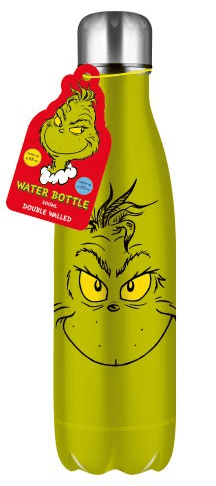 The Grinch Metal Water Bottle from Harrisons Direct