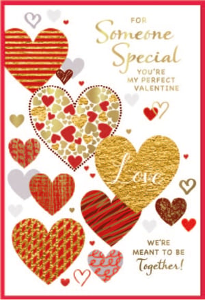 Valentine's Day Card Someone Special - Bright Hearts from Harrisons Direct