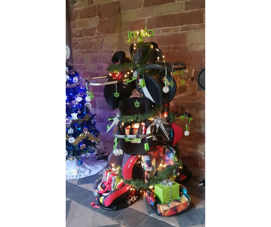 Featured image for JMDA’s Recycled Child Car Seat Christmas Tree