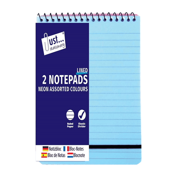 Just Stationery Neon Cover Notebook 2 Pack from Harrisons Direct