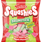 Swizzels Drumstick Squashies Sour Cherry & Apple Flavour 120g bag from Harrisons Direct