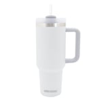 Milestone Tumbler Pure White with Straw & Lid 1183ml from Harrisons Direct