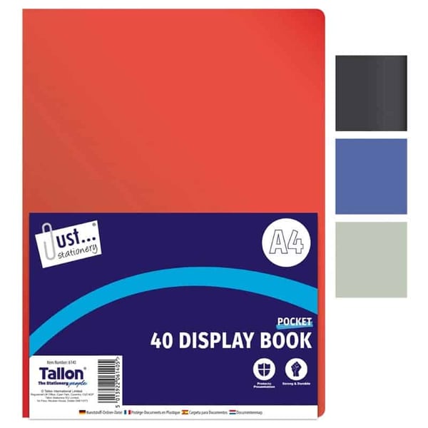 Just Stationery A4 Display Book 40 Pocket from Harrisons Direct