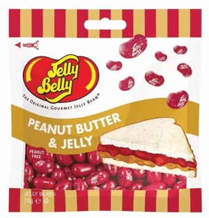 A bag of Jelly Belly Peanut Butter & Jelly Beans from Harrisons Direct